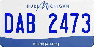 MI license plate DAB2473