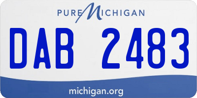 MI license plate DAB2483