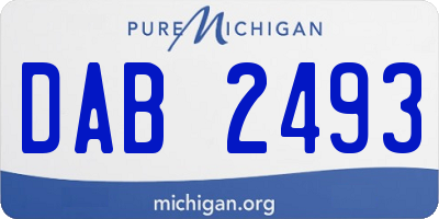 MI license plate DAB2493