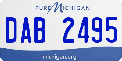 MI license plate DAB2495