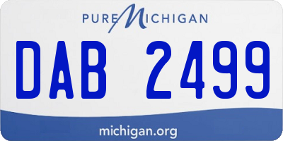MI license plate DAB2499
