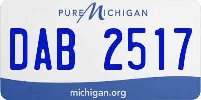 MI license plate DAB2517