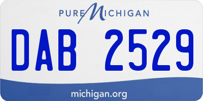 MI license plate DAB2529