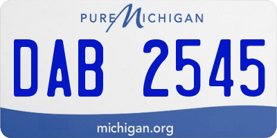 MI license plate DAB2545