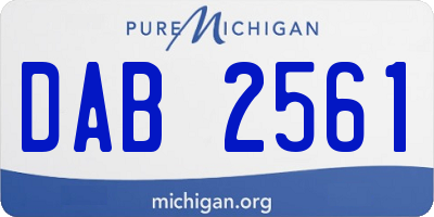 MI license plate DAB2561