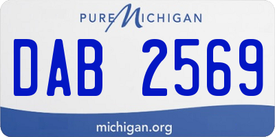 MI license plate DAB2569