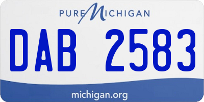 MI license plate DAB2583