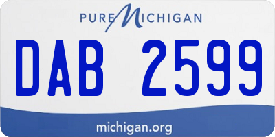 MI license plate DAB2599