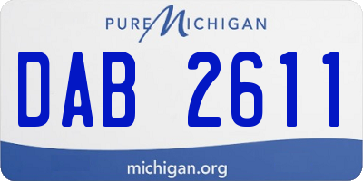 MI license plate DAB2611