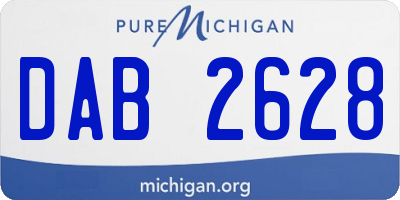 MI license plate DAB2628