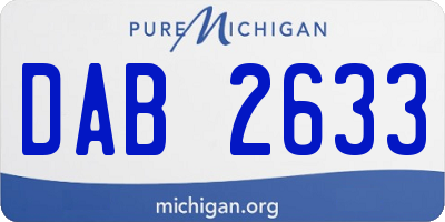 MI license plate DAB2633