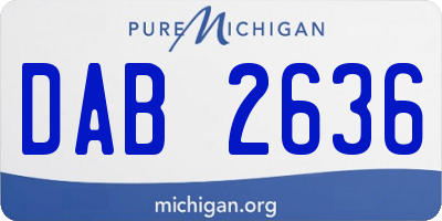 MI license plate DAB2636