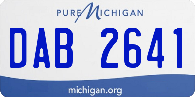 MI license plate DAB2641