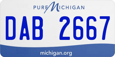 MI license plate DAB2667