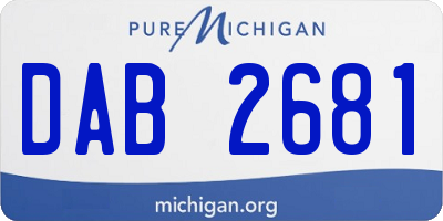 MI license plate DAB2681