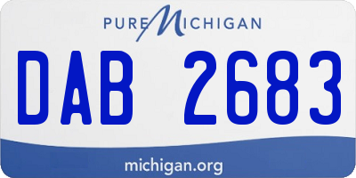 MI license plate DAB2683