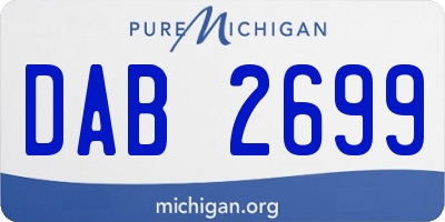 MI license plate DAB2699