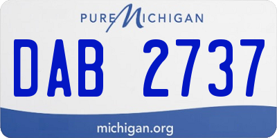 MI license plate DAB2737