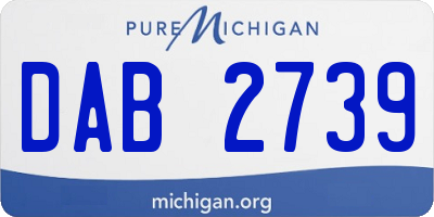 MI license plate DAB2739