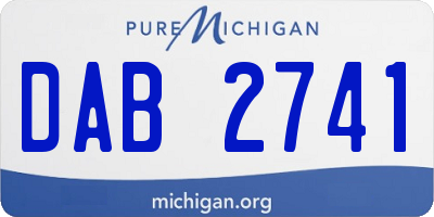 MI license plate DAB2741