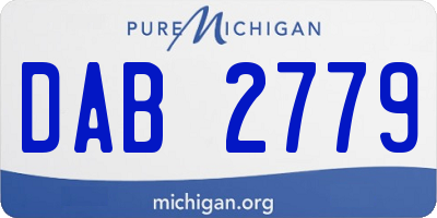 MI license plate DAB2779