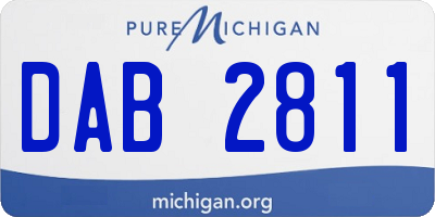 MI license plate DAB2811