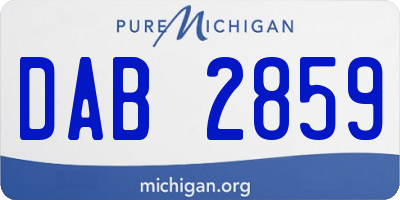 MI license plate DAB2859