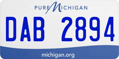 MI license plate DAB2894