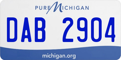 MI license plate DAB2904