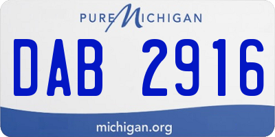 MI license plate DAB2916