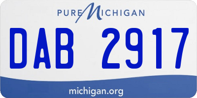 MI license plate DAB2917