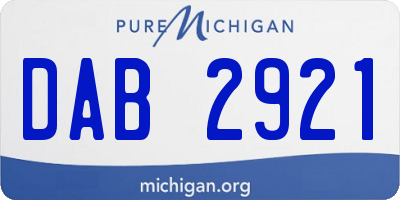 MI license plate DAB2921