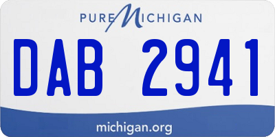 MI license plate DAB2941