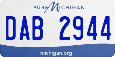 MI license plate DAB2944