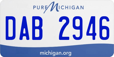 MI license plate DAB2946