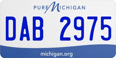 MI license plate DAB2975