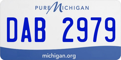 MI license plate DAB2979