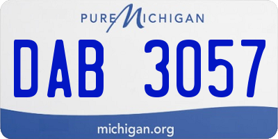 MI license plate DAB3057