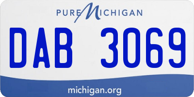 MI license plate DAB3069