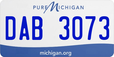 MI license plate DAB3073