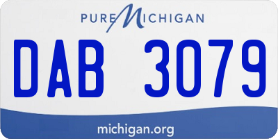 MI license plate DAB3079