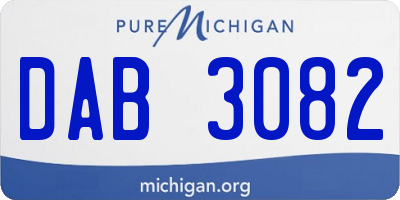 MI license plate DAB3082