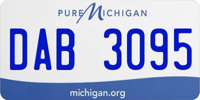 MI license plate DAB3095