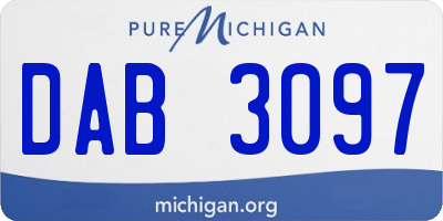 MI license plate DAB3097