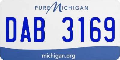 MI license plate DAB3169