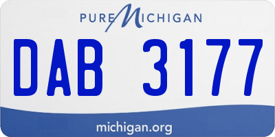 MI license plate DAB3177