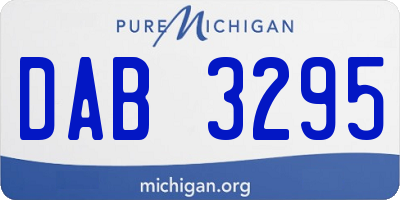 MI license plate DAB3295