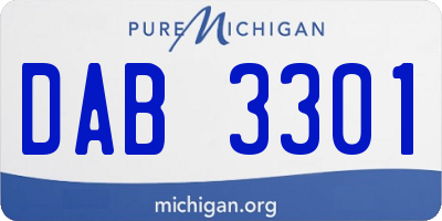 MI license plate DAB3301