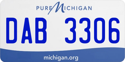 MI license plate DAB3306