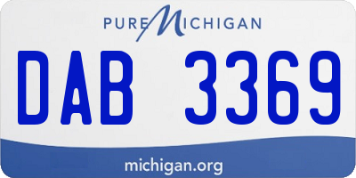 MI license plate DAB3369